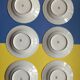 Lot 6 hollow plates, white Limoges porcelain