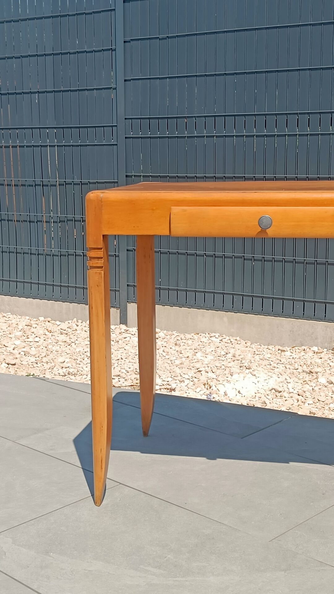 Bureau en bois avec tiroir style scandinave, années 50-60