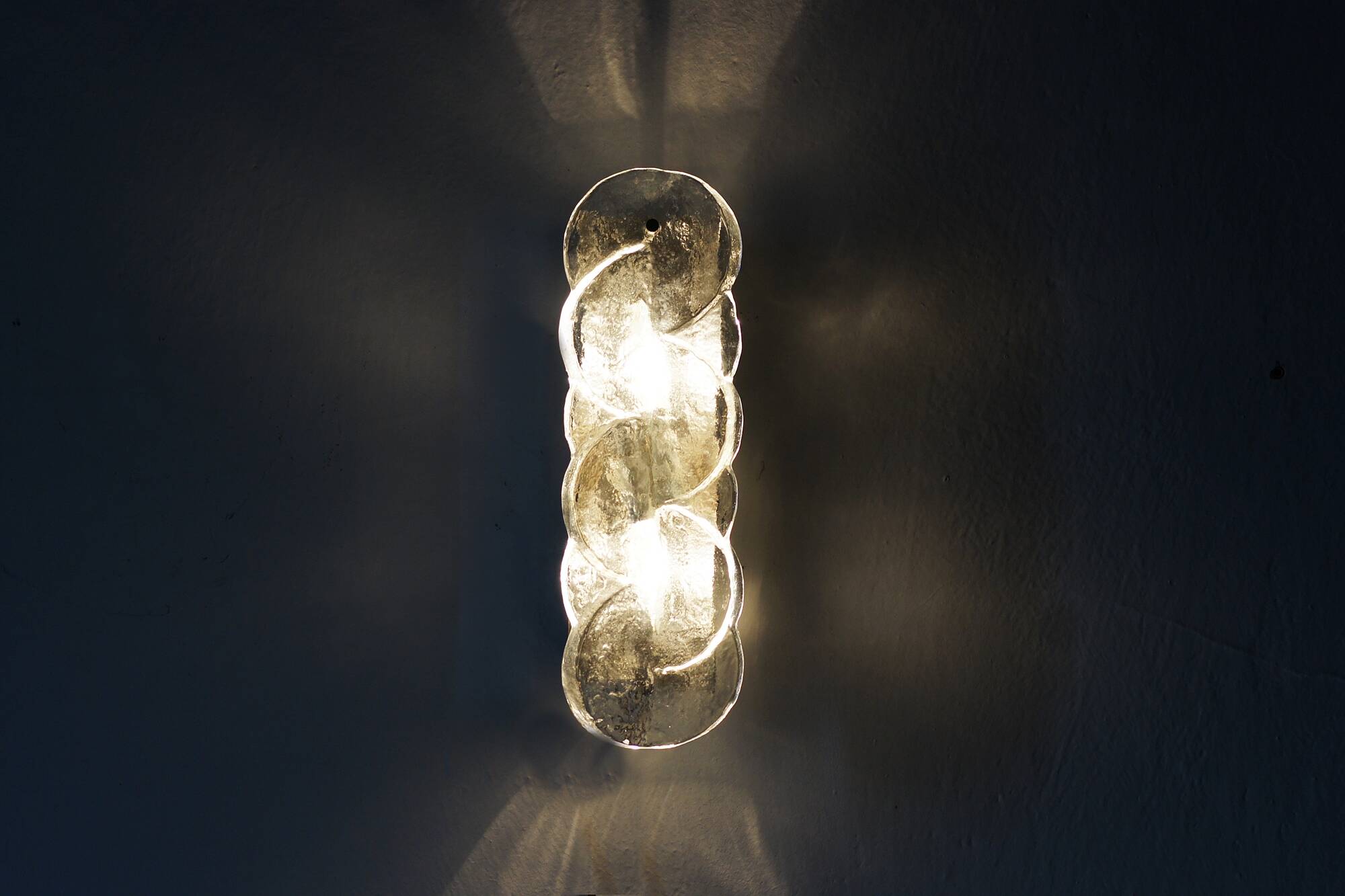 Citrus Wall Lamp in Glass and Metal from Kalmar Franken Kg, Set of 2