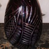 Bohemian crystal purple vase