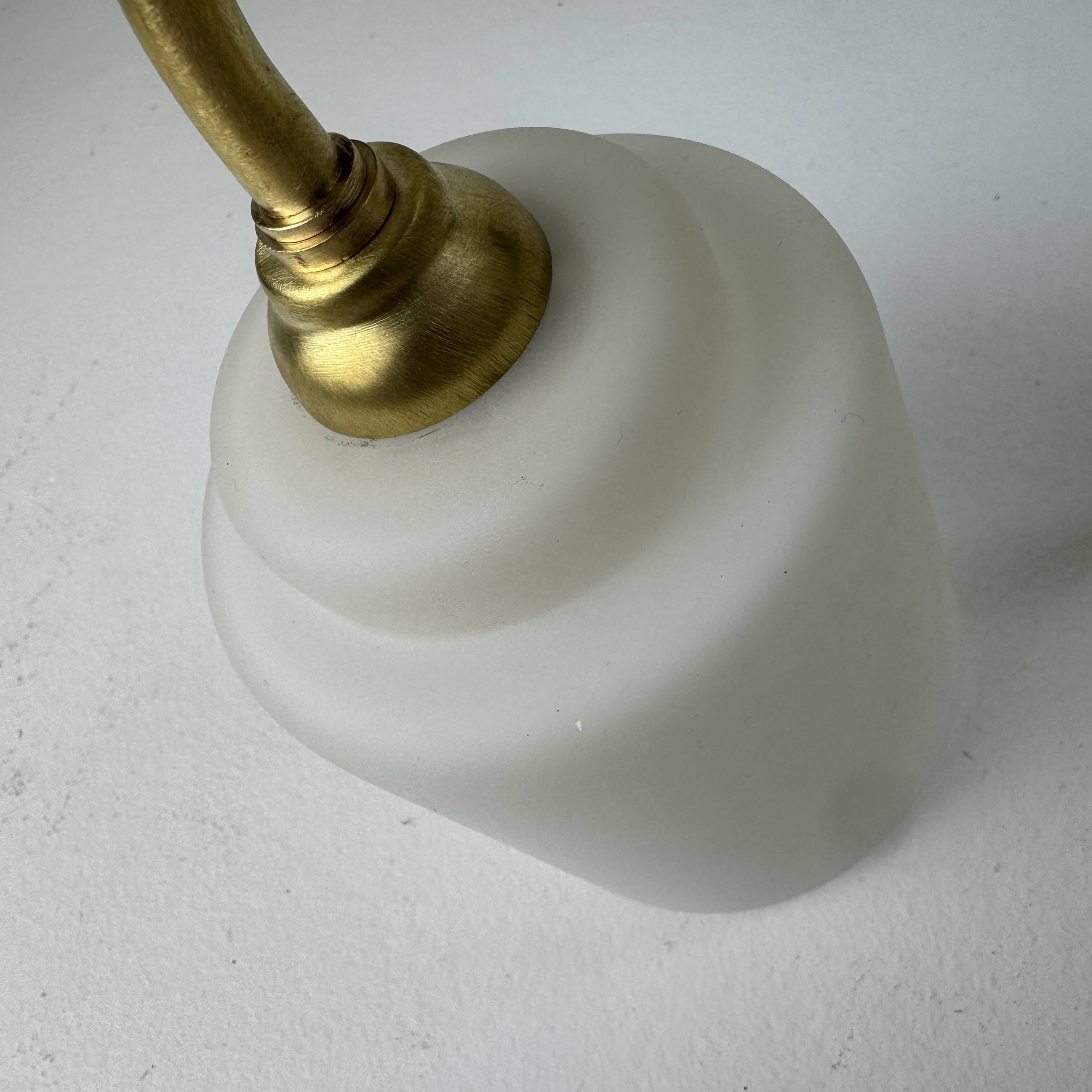 PAIR OF VINTAGE 1950S OPALINE WALL LIGHTS