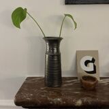 Vase en céramique noir signé de Gustave Tiffoche