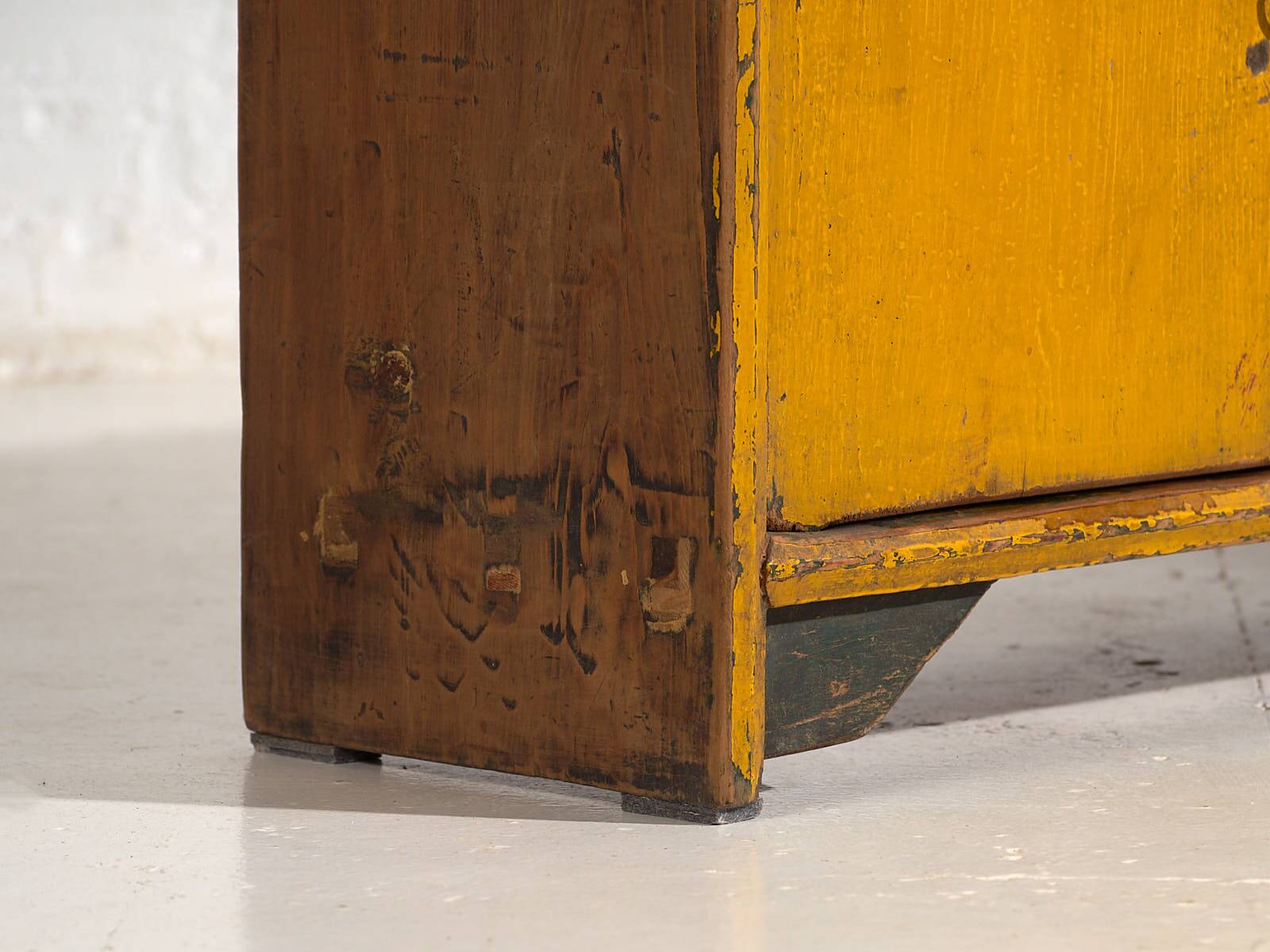 Antique yellow TV cabinet (c.1900)