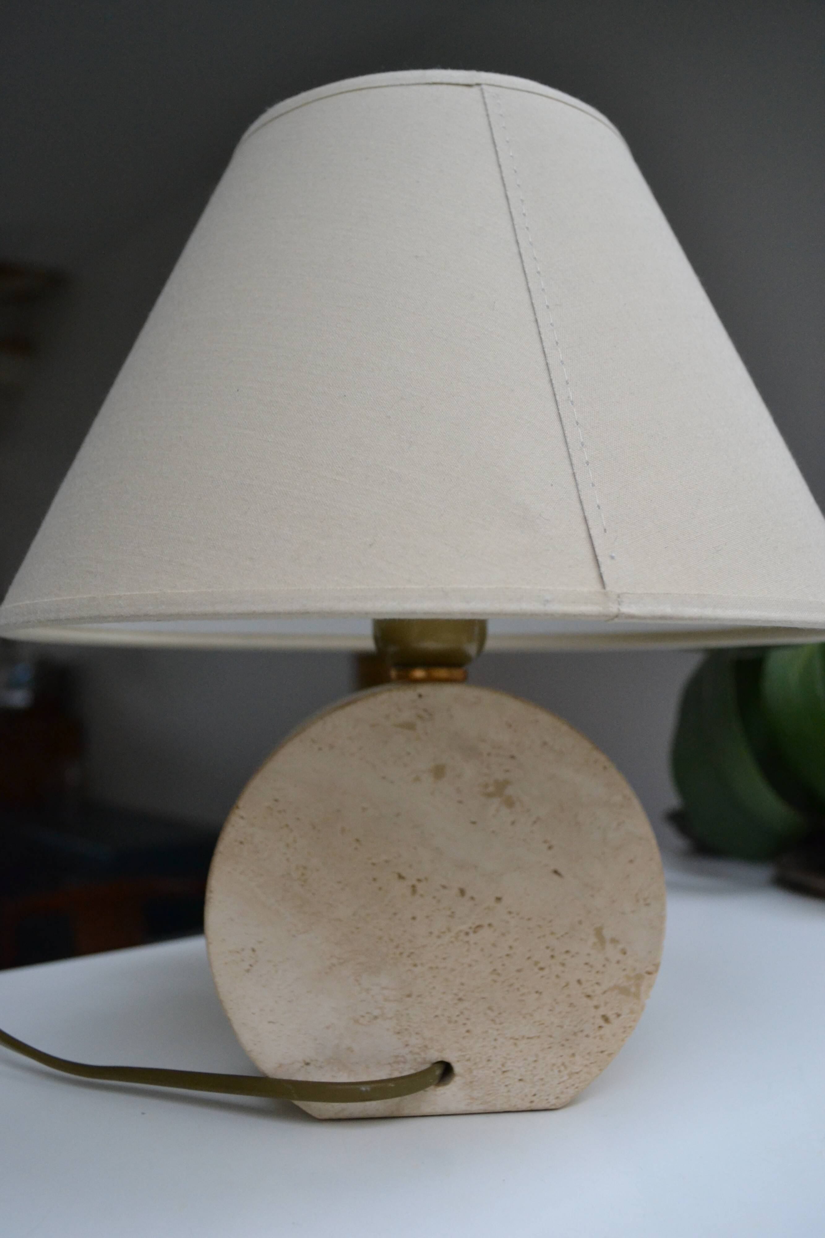 Travertine lamp Fratelli Manelli 60s/70s