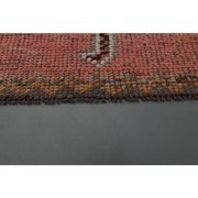 1970s Vintage Turkish Oushak Handmade Wool Cotton Pink Runner Rug 94x311