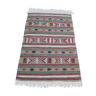 Tapis kilim gris traditionnel fait main en pure laine 145x100cm
