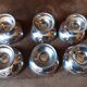 Set of 6 footed bowls. Metal