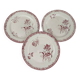 Lot de 3 assiettes à dessert début 20e Sarreguemines modèle Fontanges