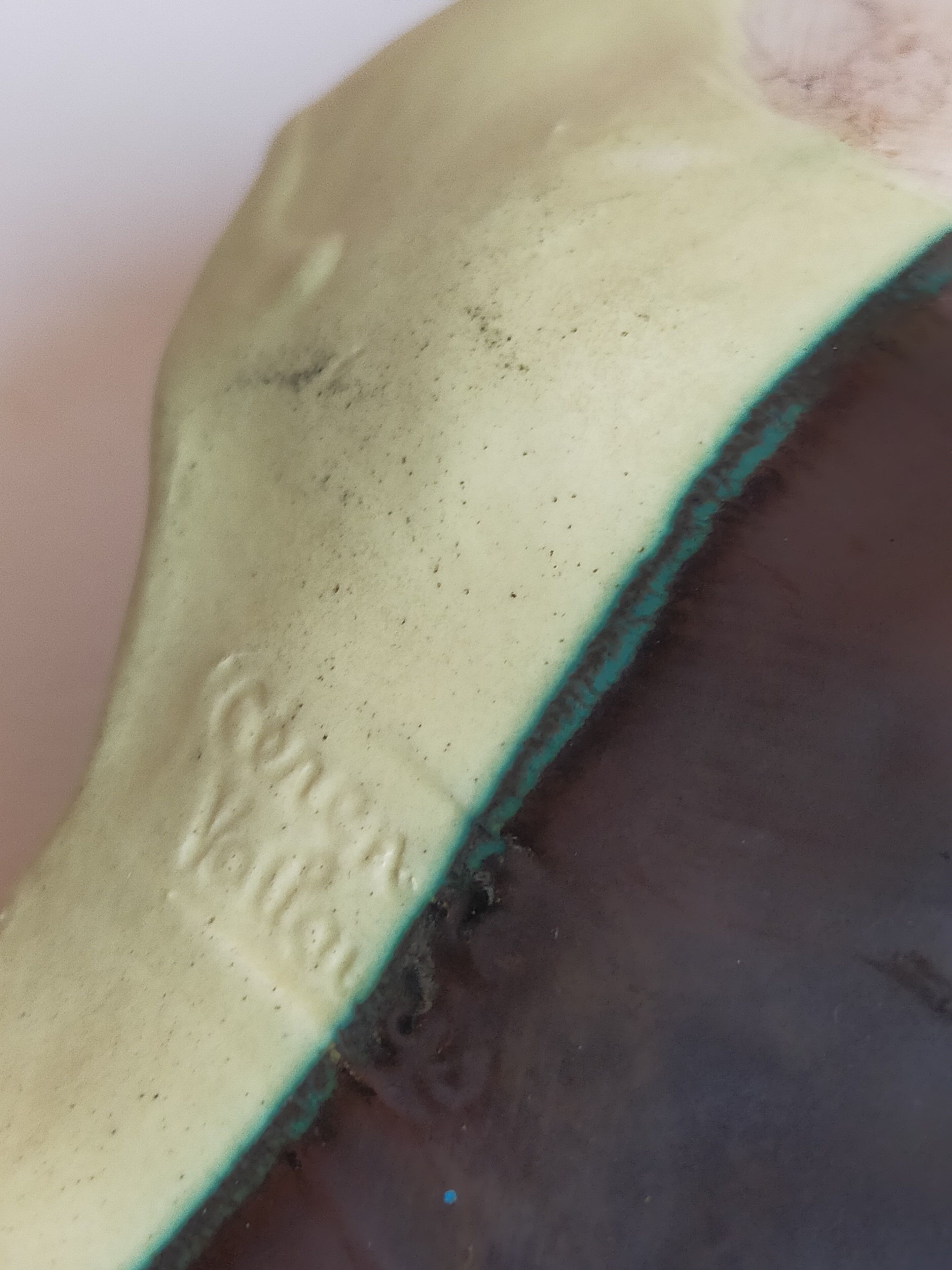 Cut empty-pockets ceramic two-tone atelier cerenne in vallauris 50s