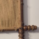 Antique turned wooden mirror in bamboo style, late 19th century A116