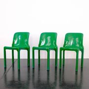 Green "Selene" chair by Vico Magistretti / Artemide