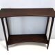 Postmodern Ebonized Beech Console Table with a Lower Shelf, Italy