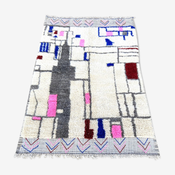 Berber carpet of the azilal region 150x235 cm handmade in wool