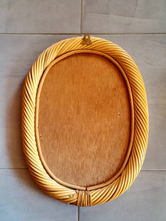 Miroir en rotin