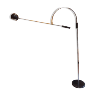Orbiter floor lamp with pendulum and counterweight chrome steel sonnemans