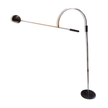 Orbiter floor lamp with pendulum and counterweight chrome steel sonnemans
