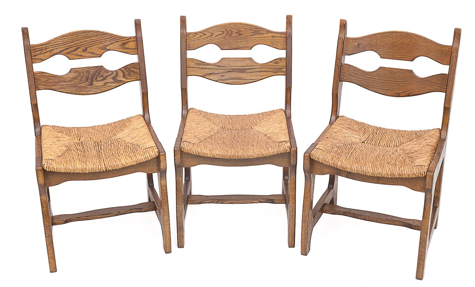 Set of 6 Guillerme and Chambron chairs