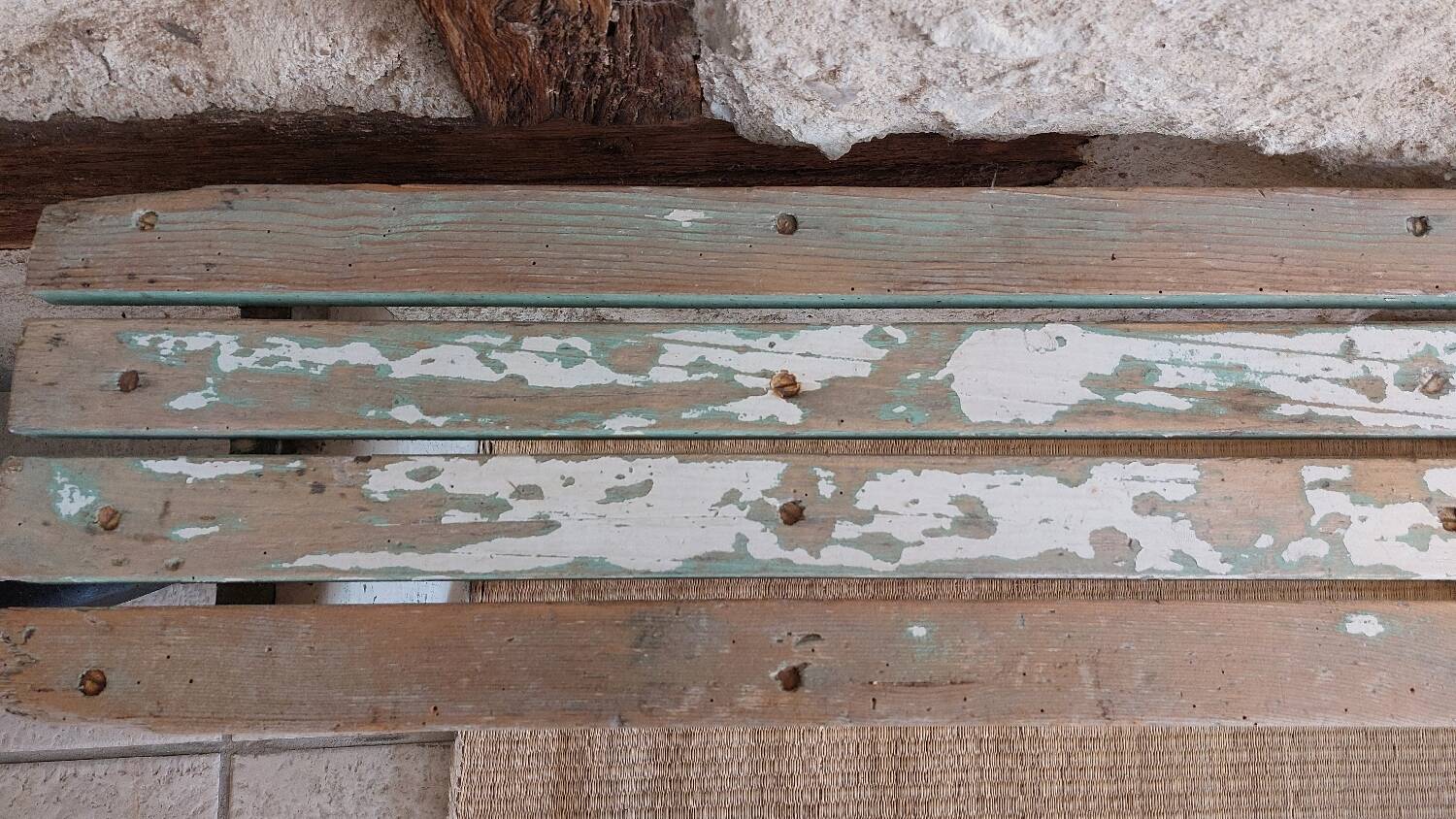 Antique bench with original patina