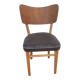 Vintage wooden and leather chair – 1950s
