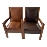 Pair of Art Deco armchairs by André Sornay