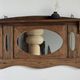 Small wall mirror in organic old Indonesian teak 75x45.