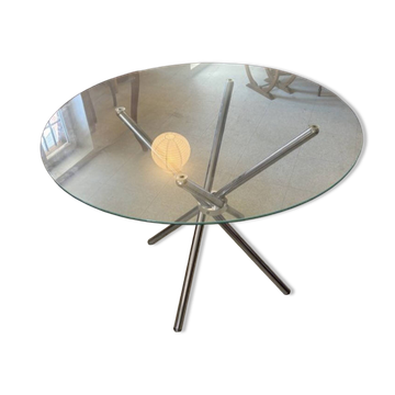70's glass table