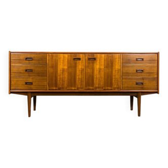 Vintage Walnut Sideboard By Bfm, 1960s, Poland