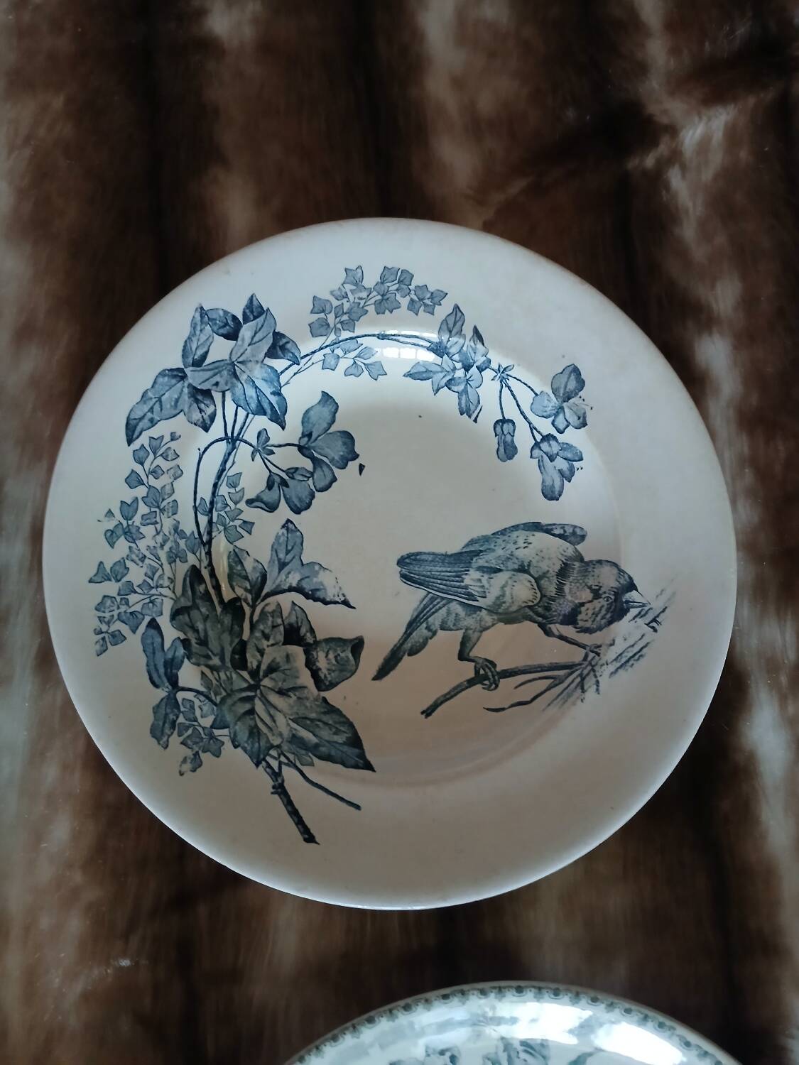 10 antique deep plates in ironstone