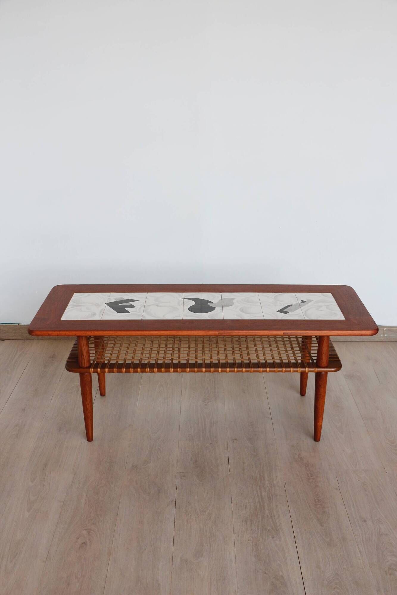 Vintage teak ceramic coffee table Gemina Møbler