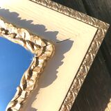 Old gilded mirror louis XV Rococo style Napoleon III era
