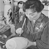 Kokeshi doll by Mrs. Sato Kozon vintage Japan 1960-70