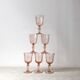 Set of 6 wine glasses Rosaline tourbillon model, Luminarc.