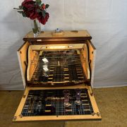 Mid Century Retro Teak & Lamination Cocktail Bar Cabinet (Circa 1950–1960)