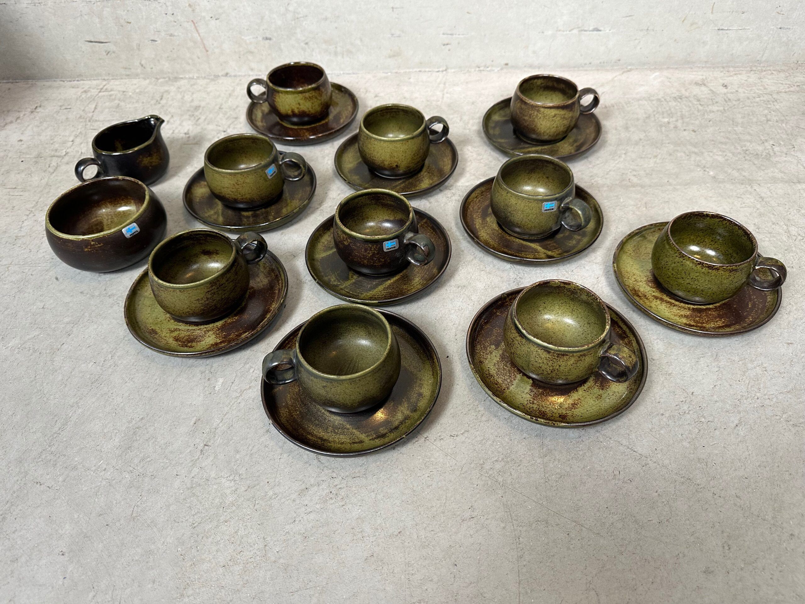 Service à café vintage de 22 pièces – Pentik (Norvège)