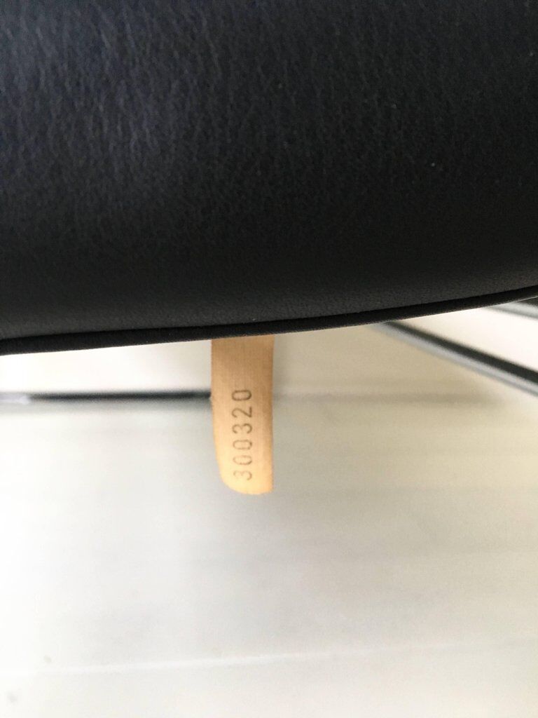 Sofa and Chair in black leather of Sede DS-127 of Gerd Lange 1980 s