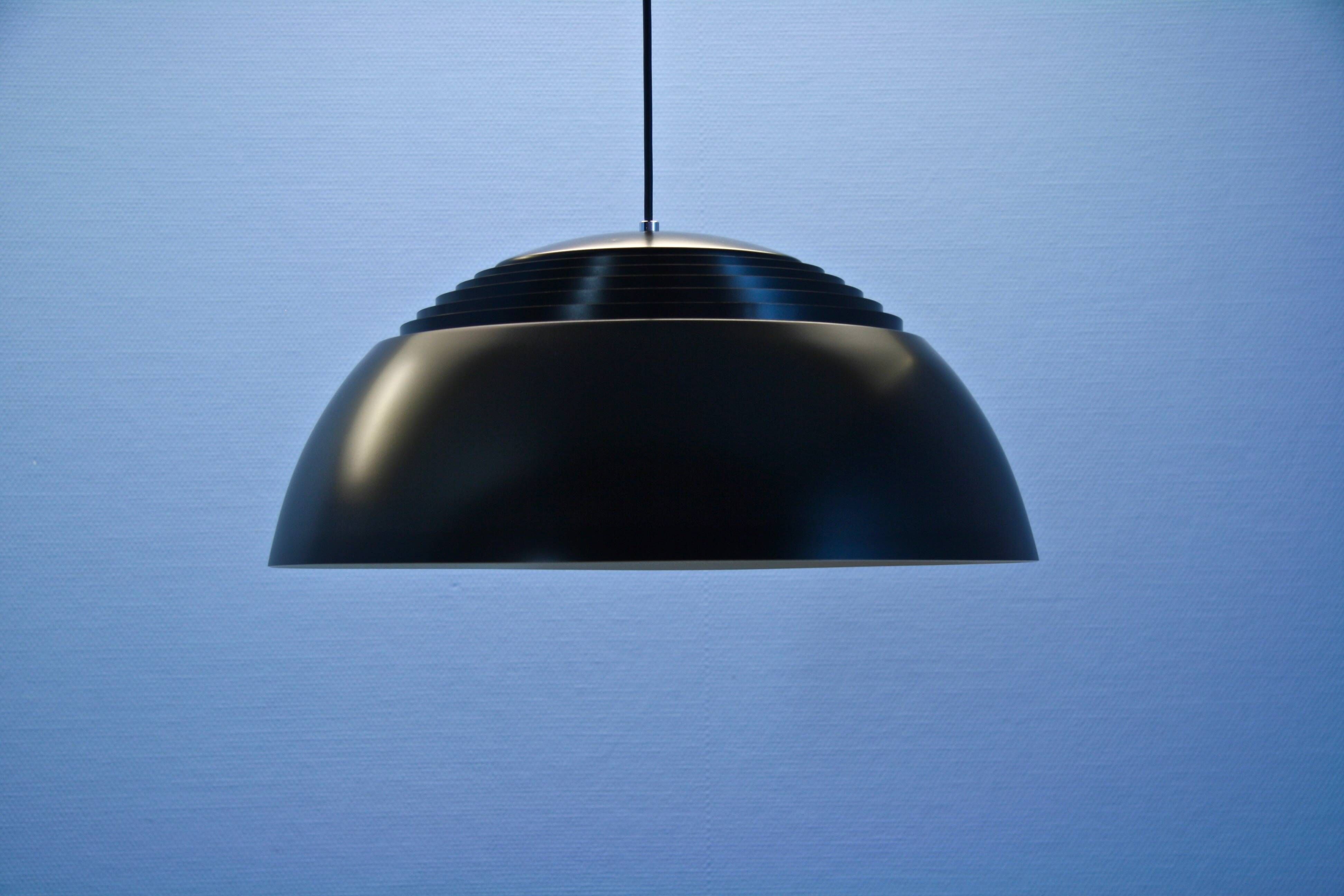 AJ Royal hanging lamp in black by Arne Jacobsen for Louis Poulsen, 1970s