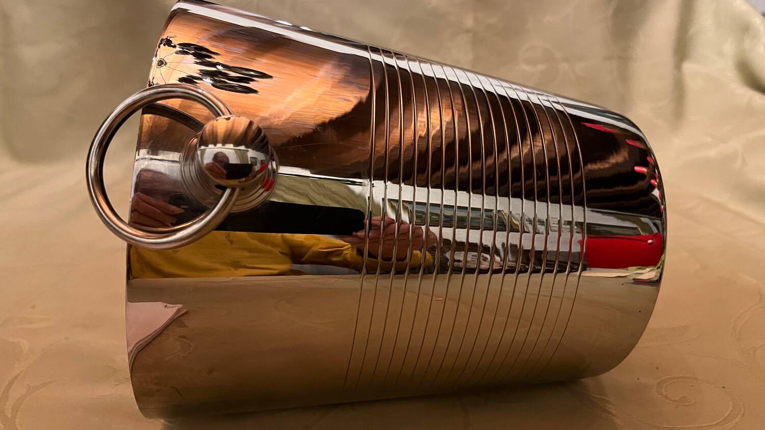 Vintage stainless steel ice bucket