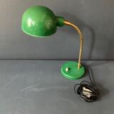 Lampe ancienne en métal émaillé vert, 1940