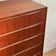 Vintage Scandinavian high chest of drawers in teak "Rigmor"
