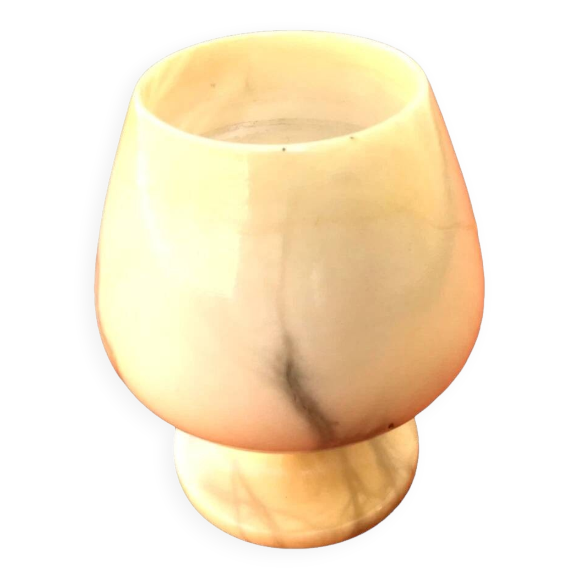 1930s Alabaster cup on pedestal