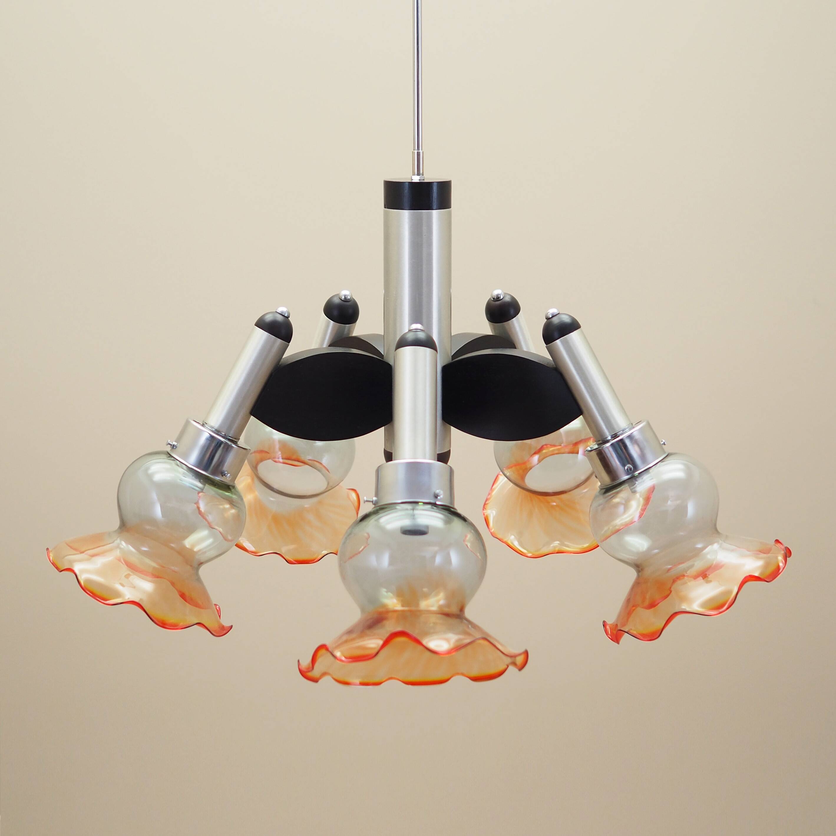Chandelier, Italian design, 1970s, production: Italy