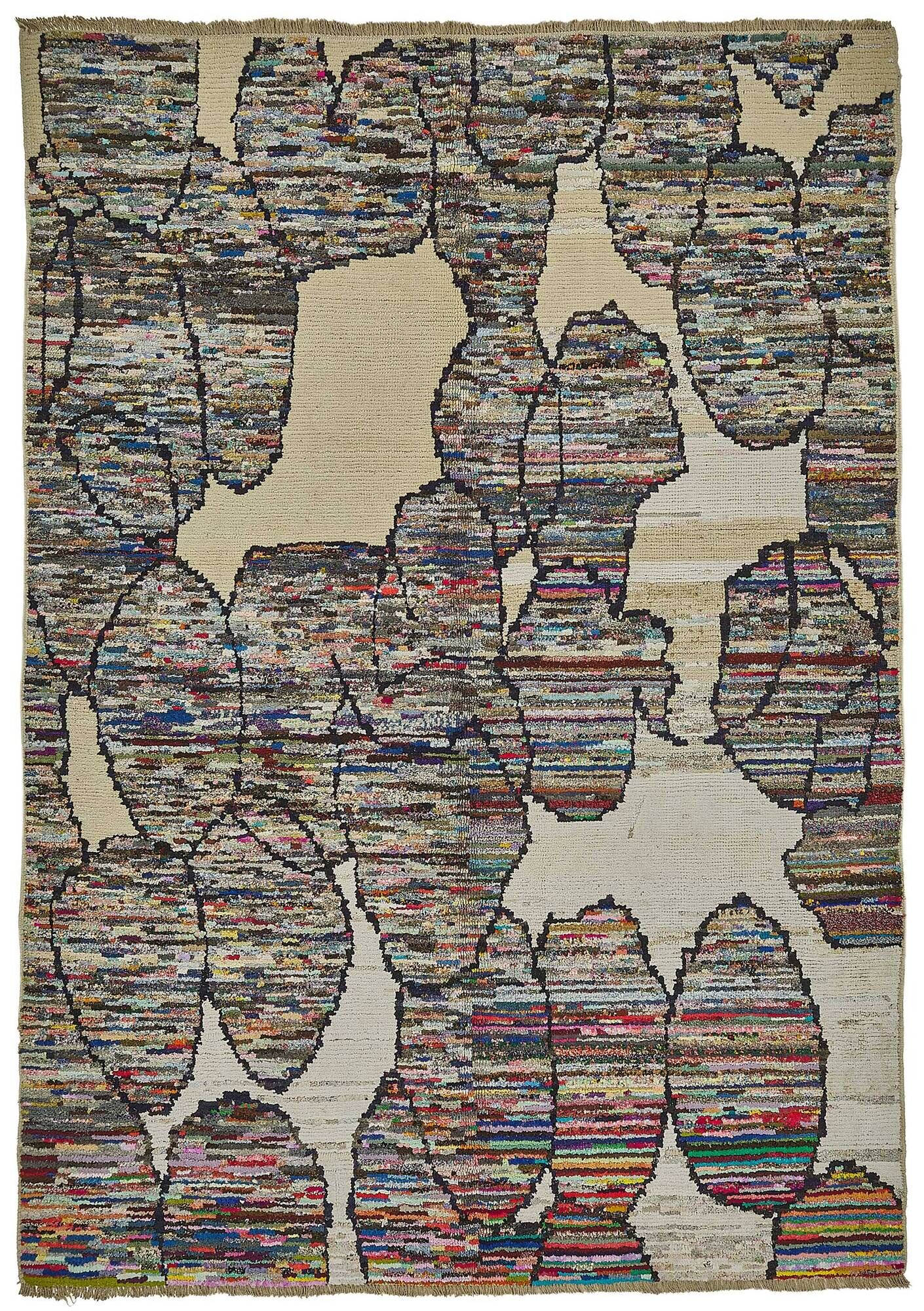 Handwoven Turkish Recycled Boho Rug 223 cm x 311 cm