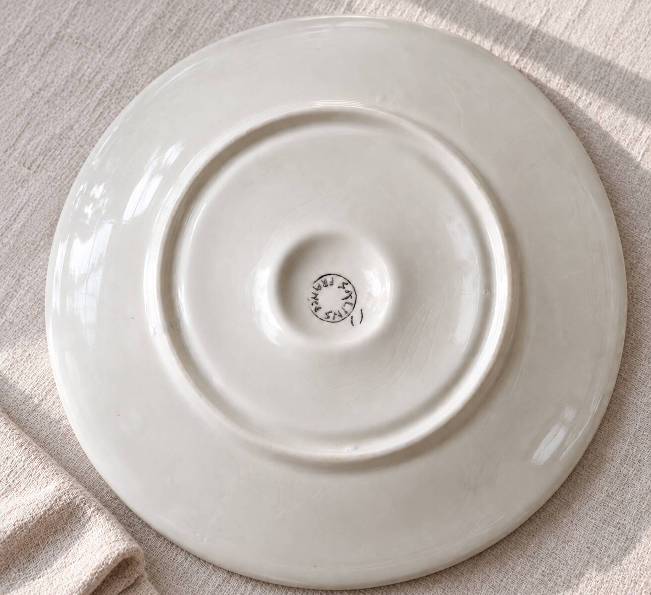 Set of 9 vintage oyster plates Salins France