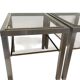 Pair of Brushed Steel Side Tables, Smoked Glass by Guy Lefèvre