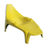 Chaise longue de piscine jaune moderne du milieu du siècle