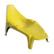 Modern mid-century yellow pool chaise longue