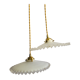 Duo de suspensions en opaline dentelée
