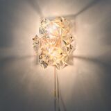 Pair of faceted crystal wall lights / sconces by Kinkeldey, Germany, 1970s