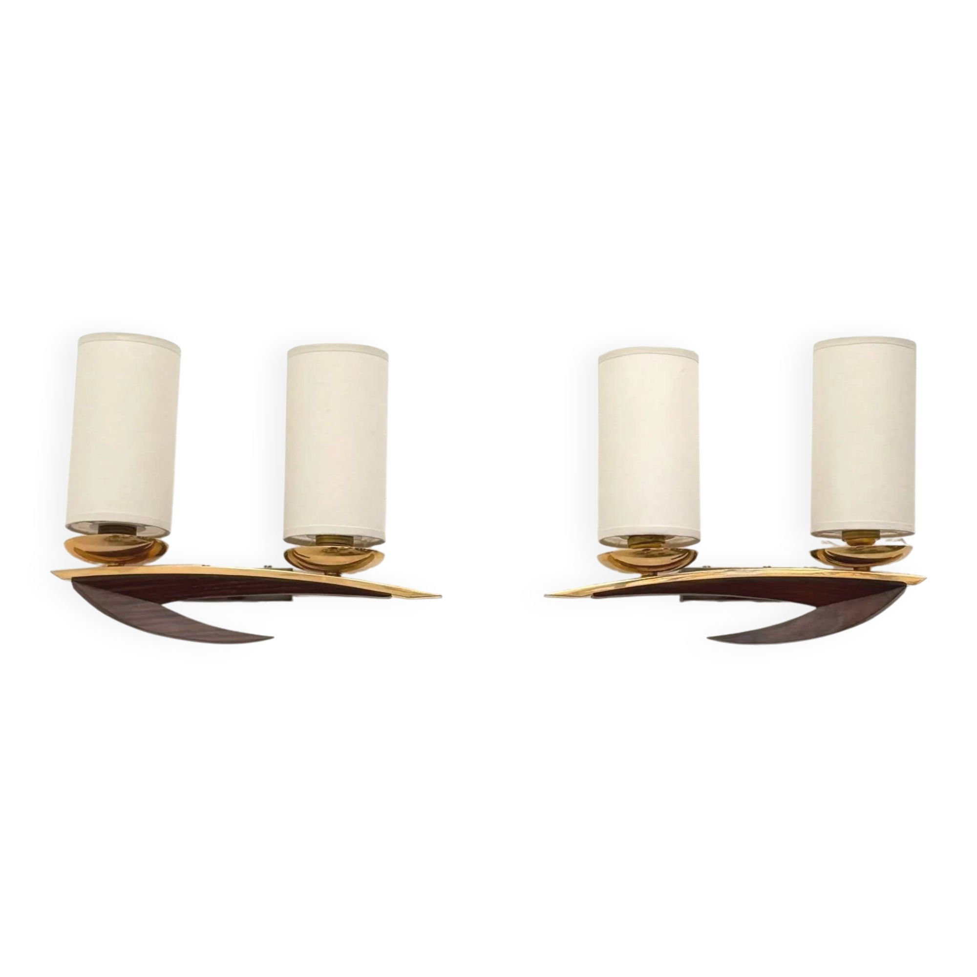 Paire d'appliques scandinaves en teck, 1970