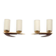 Paire d'appliques scandinaves en teck, 1970